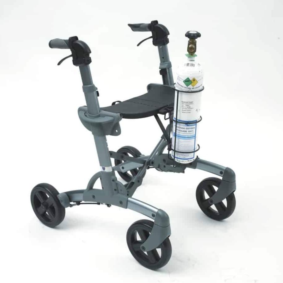 Rollator with oxygen tank for greater mobility