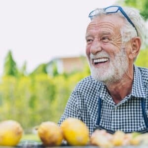 Man out in field enjoying life with greater mobility