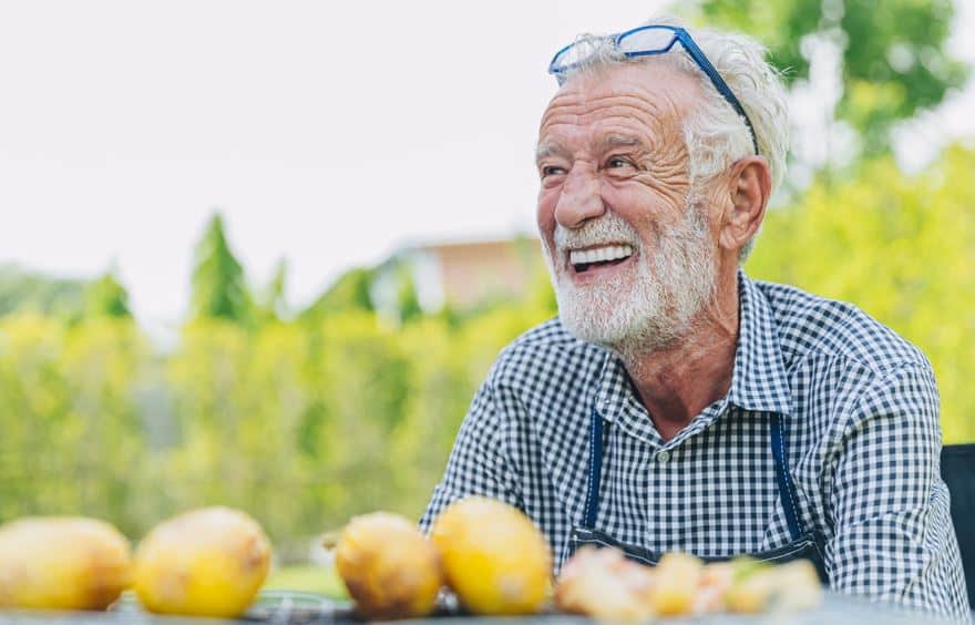Man out in field enjoying life with greater mobility
