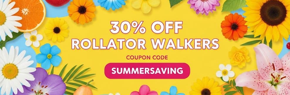 30% Off sale on all terrain rollator walkers